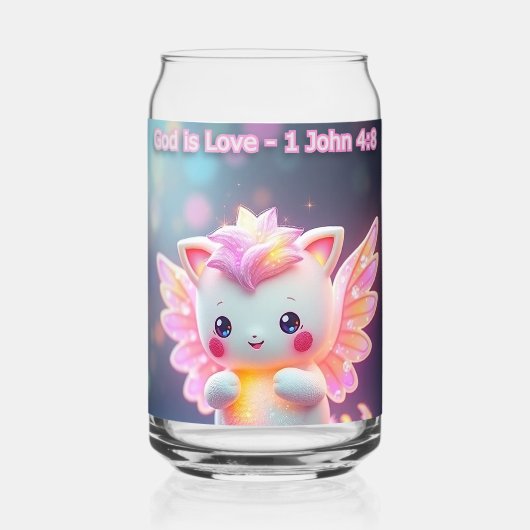 聖書の詩篇#1 - Nini – 神は愛1ヨハネ4:8 ガラス缶 (裏面)