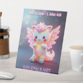 聖書の詩篇#1 - Nini – 神は愛1ヨハネ4:8 台座サイン (インサイチュ)