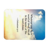 聖書の詩、コロサイ3-17、 マグネット (横)