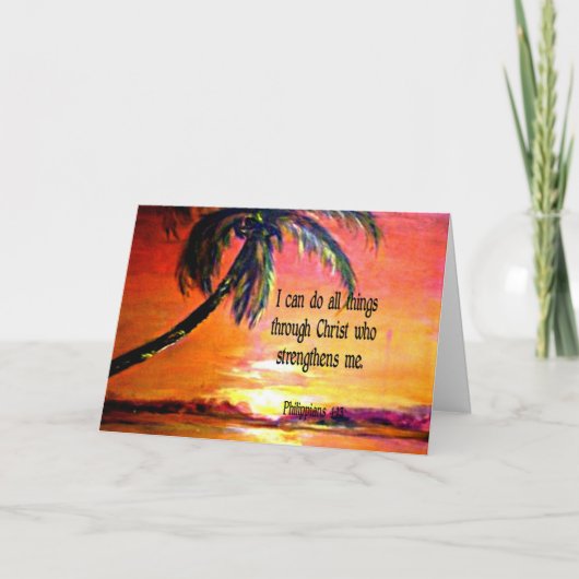 聖書の詩，ピリピ4:13, カード (正面)