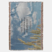 聖書の詩：ピリピ4:13 スローブランケット (正面縦)