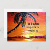 聖書の詩，ピリピ4:13, ポストカード (正面/裏面)