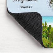 聖書の詩，ピリピ4:13，熱帯 マウスパッド (コーナー)