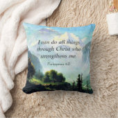 聖書の詩、フィル4:13、私は全てのことを行うことができる… クッション (ブランケット)