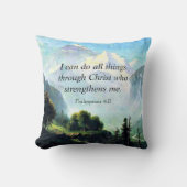 聖書の詩、フィル4:13、私は全てのことを行うことができる… クッション (正面)