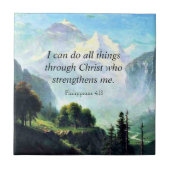 聖書の詩、フィル4:13、私は全てのことを行うことができる… タイル (正面)