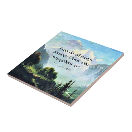 聖書の詩、フィル4:13、私は全てのことを行うことができる… タイル (側面)