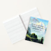 聖書の詩、フィル4:13、私は全てのことを行うことができる… ノートブック (内部)