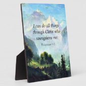 聖書の詩、フィル4:13、私は全てのことを行うことができる… フォトプラーク (側面)