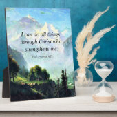 聖書の詩、フィル4:13、私は全てのことを行うことができる… フォトプラーク (側面)