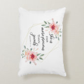 聖書の詩、彼女は宝石よりはるかに大切多い。 アクセントクッション (正面(垂直))