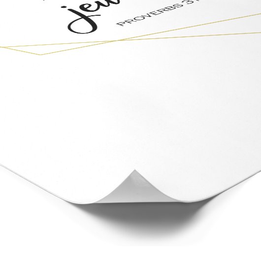 聖書の詩、彼女は宝石よりもはるかに大切多い ポスター (角)