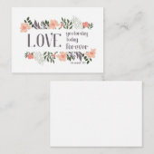 聖書の詩：愛の昨日、今日、永遠 ノートカード (正面/裏面)