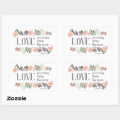 聖書の詩：愛の昨日、今日、永遠 長方形シール (シート)