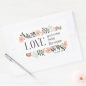 聖書の詩：愛の昨日、今日、永遠 長方形シール (封筒)