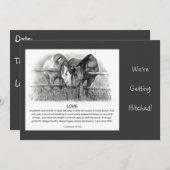 聖書の詩: 招待の結婚: 馬、鉛筆 招待状 (正面/裏面)