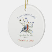 聖書の詩「甘い友情」水色の鳥 セラミックオーナメント (左)