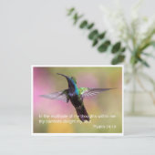 聖書の詩 – 詩篇94節19 ポストカード (スタンド正面)