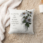 聖書の詩: 賛美歌: 日の主Has Made: デイジー クッション (ブランケット)