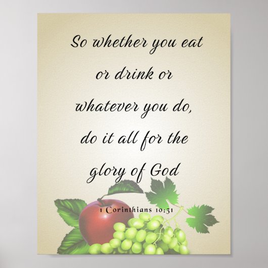 聖書の詩， 1コリント10:31 ポスター (正面)