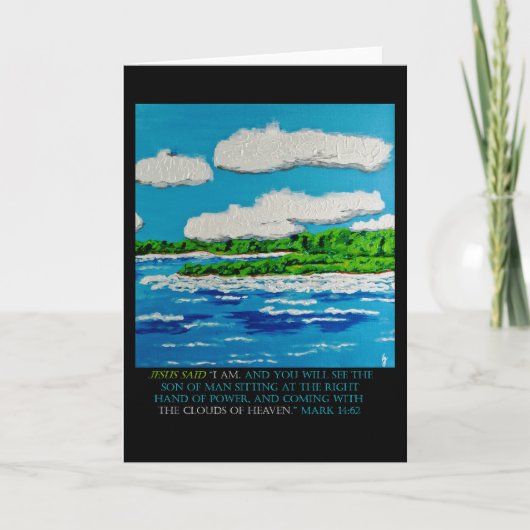 聖書の詩: 14:62 PedagogyGreetingsに印を付けて下さい カード (正面)