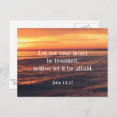 聖書の詩， John 14 27 ポストカード (正面/裏面)