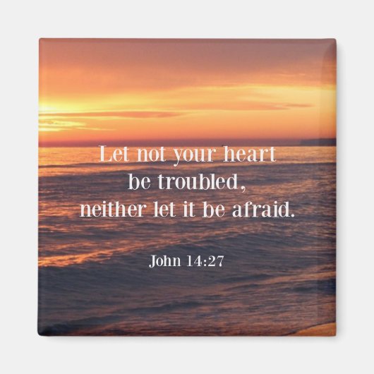 聖書の詩， John 14 27 マグネット (正面)