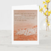 聖書の詩: Matthewの13:47 Pedagogygreetings カード (黄色い花)