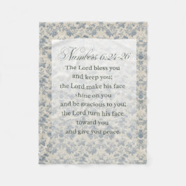 聖書の詩 Numbers 6:24-26 アート フリースブランケット