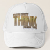 聖書の詩: Philippiansの4:8 キャップ (正面)