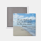 聖書の詩， Psalm 136:1 マグネット (正面/裏面)