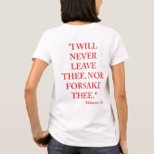 聖書の詩Tシャツ ヘブル人への手紙 13:5 Tシャツ (裏面)