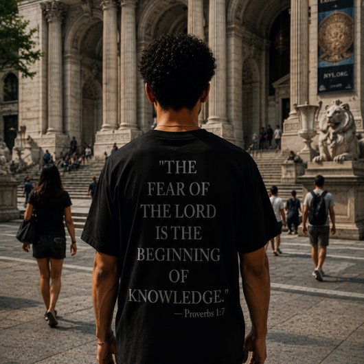 聖書の詩Tシャツ 箴言 1:7 Tシャツ