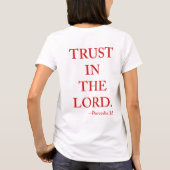聖書の詩Tシャツ 箴言 3:5 Tシャツ (裏面)