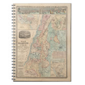 聖書の読者のパレスチナの聖地の地図 ノートブック (正面)