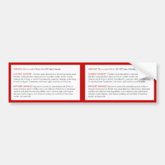 聖書の警告のステッカー バンパーステッカー