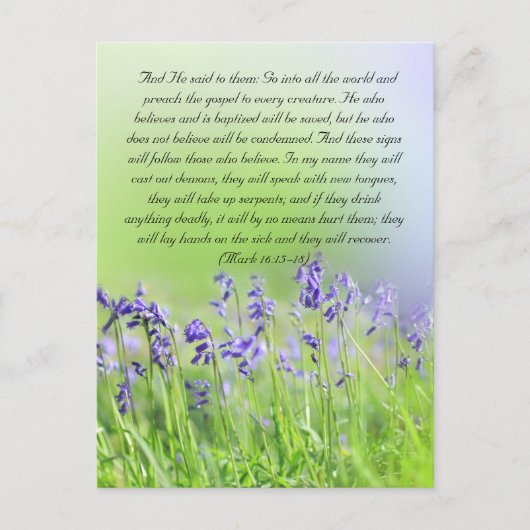 聖書の通路、ブルーベルの近く ポストカード (正面)