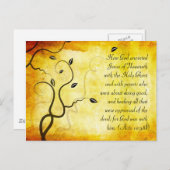 聖書の通過、木グランジの枝 ポストカード (正面/裏面)