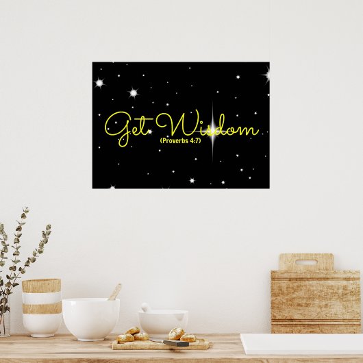 聖書の韻文が広がる ポスター (キッチン)