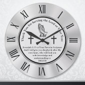 聖書の韻文を持つカスタマイズ可能なキリスト教の時計 ラージ壁時計