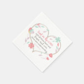 聖書の韻文箴言3:5キリスト教のハート スタンダードカクテルナプキン (角)