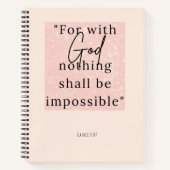 聖書の韻文1:37渦巻き型ノート ノートブック (正面)