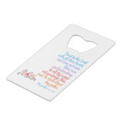 聖書の韻文 クレジットカード栓抜き (裏面アングル)