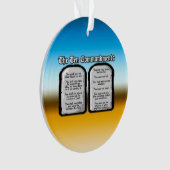 聖書の10の命令、神の法律 オーナメント (正面)