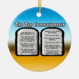 聖書の10の命令、神の法律 セラミックオーナメント