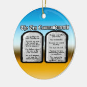 聖書の10の命令、神の法律 セラミックオーナメント (左)