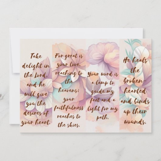 聖書の4つの詩のしおり（再販売のため？） 招待状 (正面)