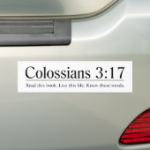 聖書のColossiansの3:17を読んで下さい バンパーステッカー (車上)