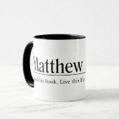 聖書のMatthewの22:37を読んで下さい マグカップ (正面左)