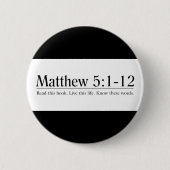聖書のMatthewの5:1 - 12 --を読んで下さい 缶バッジ (正面)